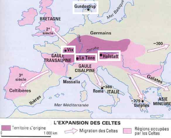 Экспансия кельтов и предполагаемый регион её истока