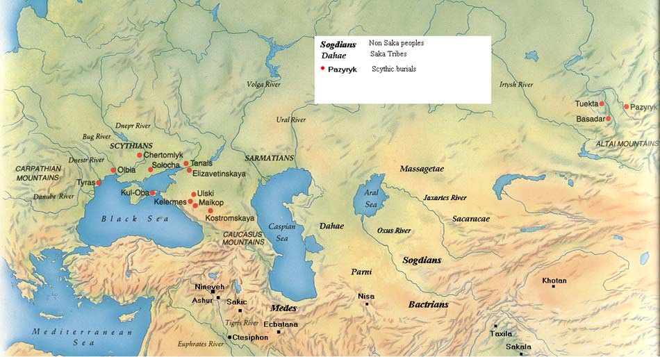 Самые знаменитые памятники скифов на карте Евразии