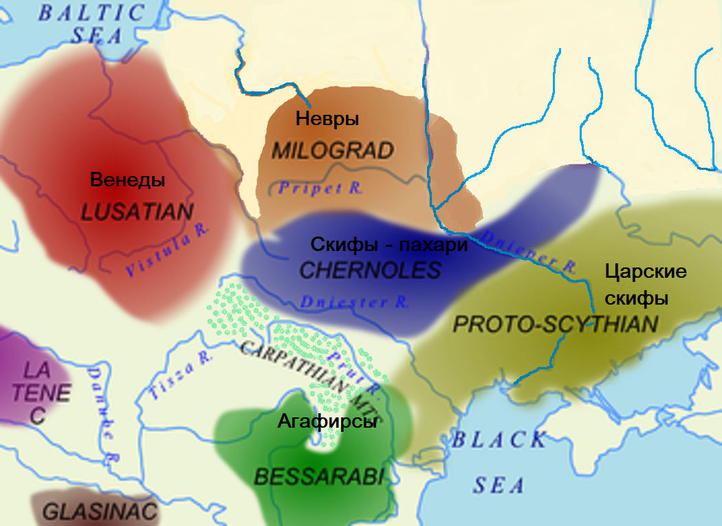 Археологические культуры середины первого тысячелетия до нашей эры на стыке Центральной и Восточной Европы и вероятное соответствие их историческим народам 