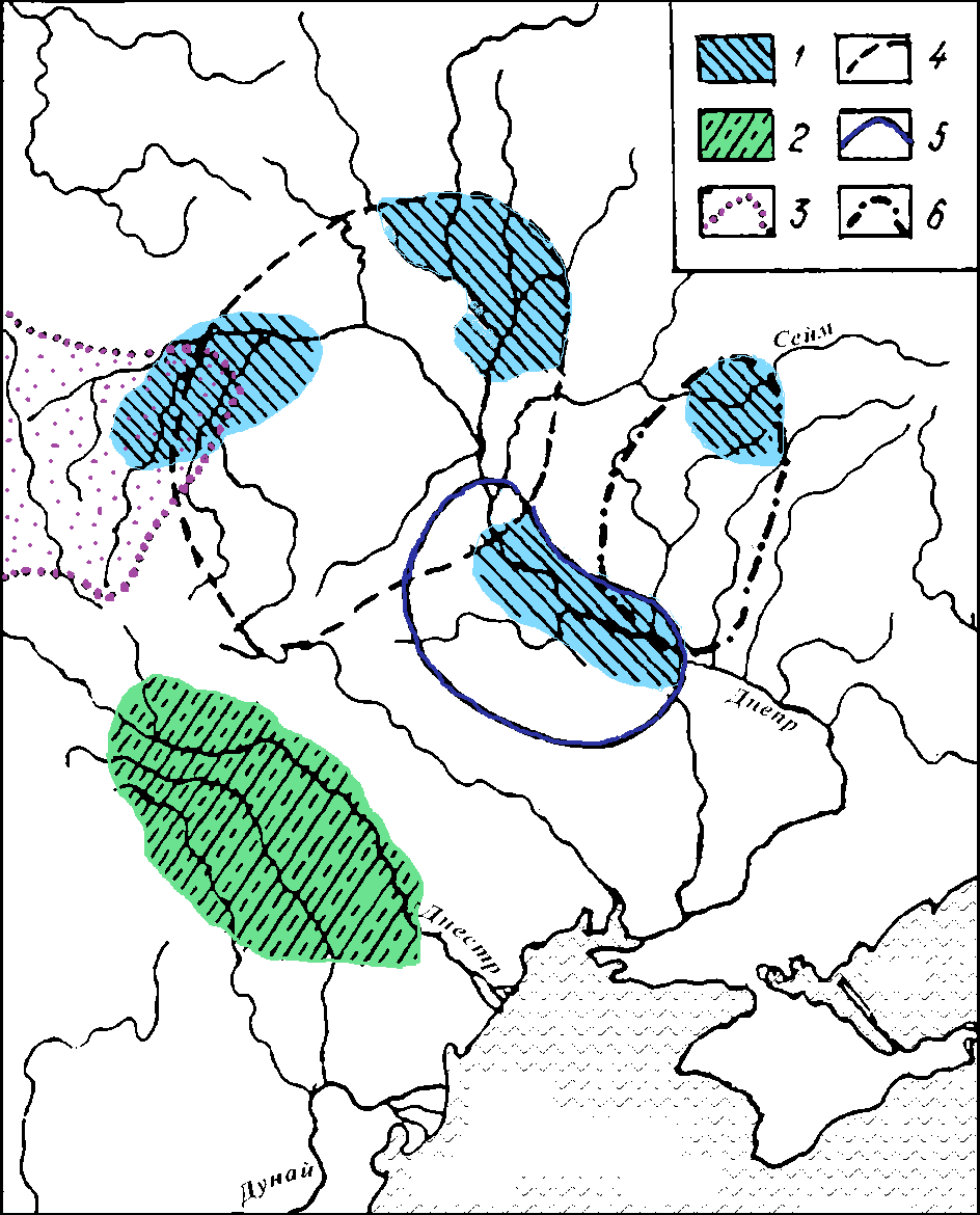 Карта археологических культур Восточной Европы второго века до нашей эры