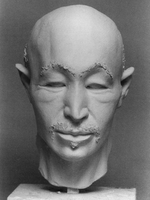 Реконструкция внешности аварского мужчины по одному из монголоидных черепов, автор - Агнес Кустар