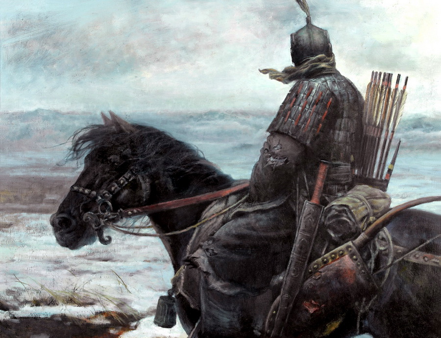 Северный варвар-кочевник. Картина китайского художника Wang Kewei