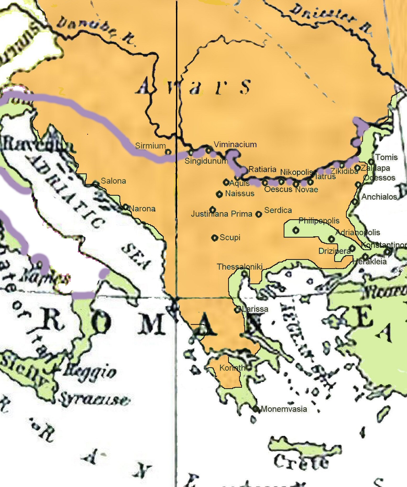 Византийские владения на Балканах