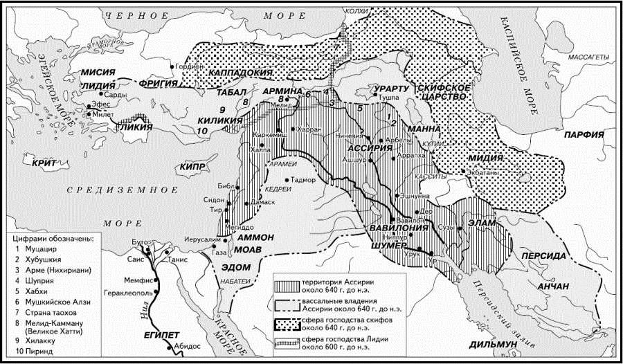 Скифские завоевания на Ближнем Востоке, 7 век до нашей эры