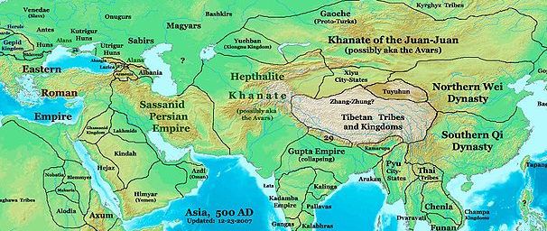 Азия в начале 6 века