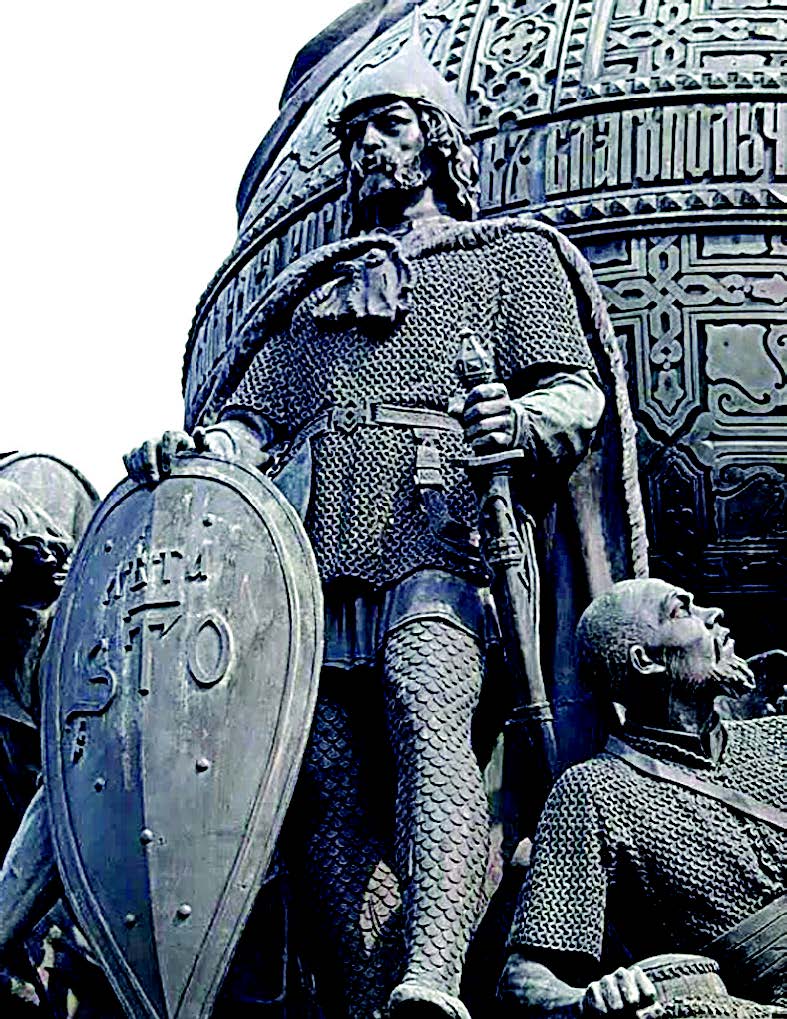 Князь Рюрик на памятнике Тысячелетие России